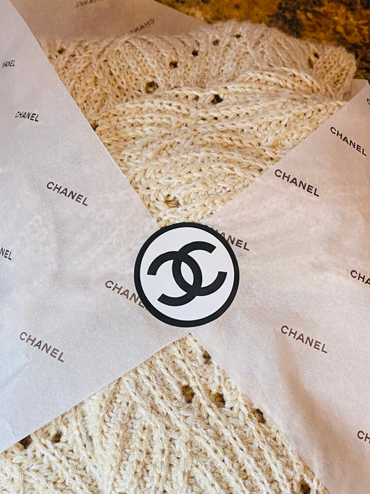 Authentic Chanel Tissue Paper & Logo Seals