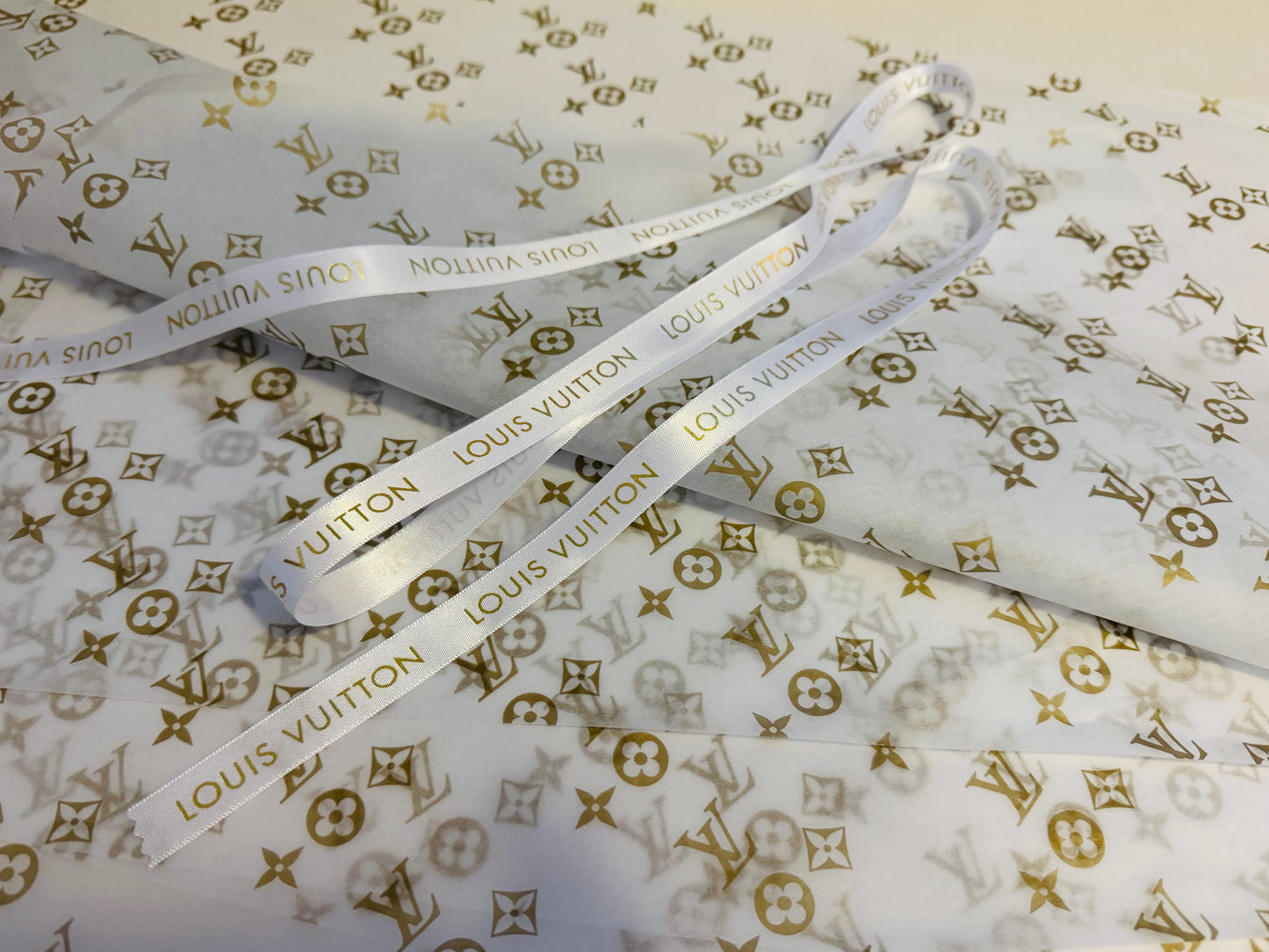Louis Vuitton Tissue Paper and Ribbon SET