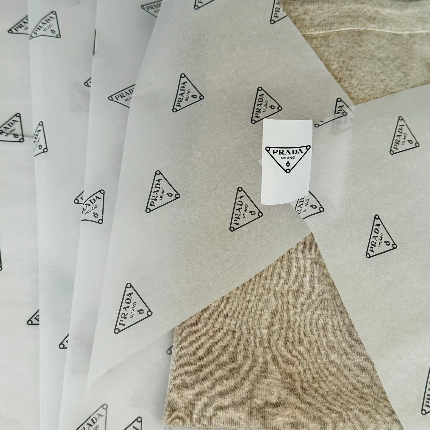 Prada Tissue Paper and Prada Logo Seals