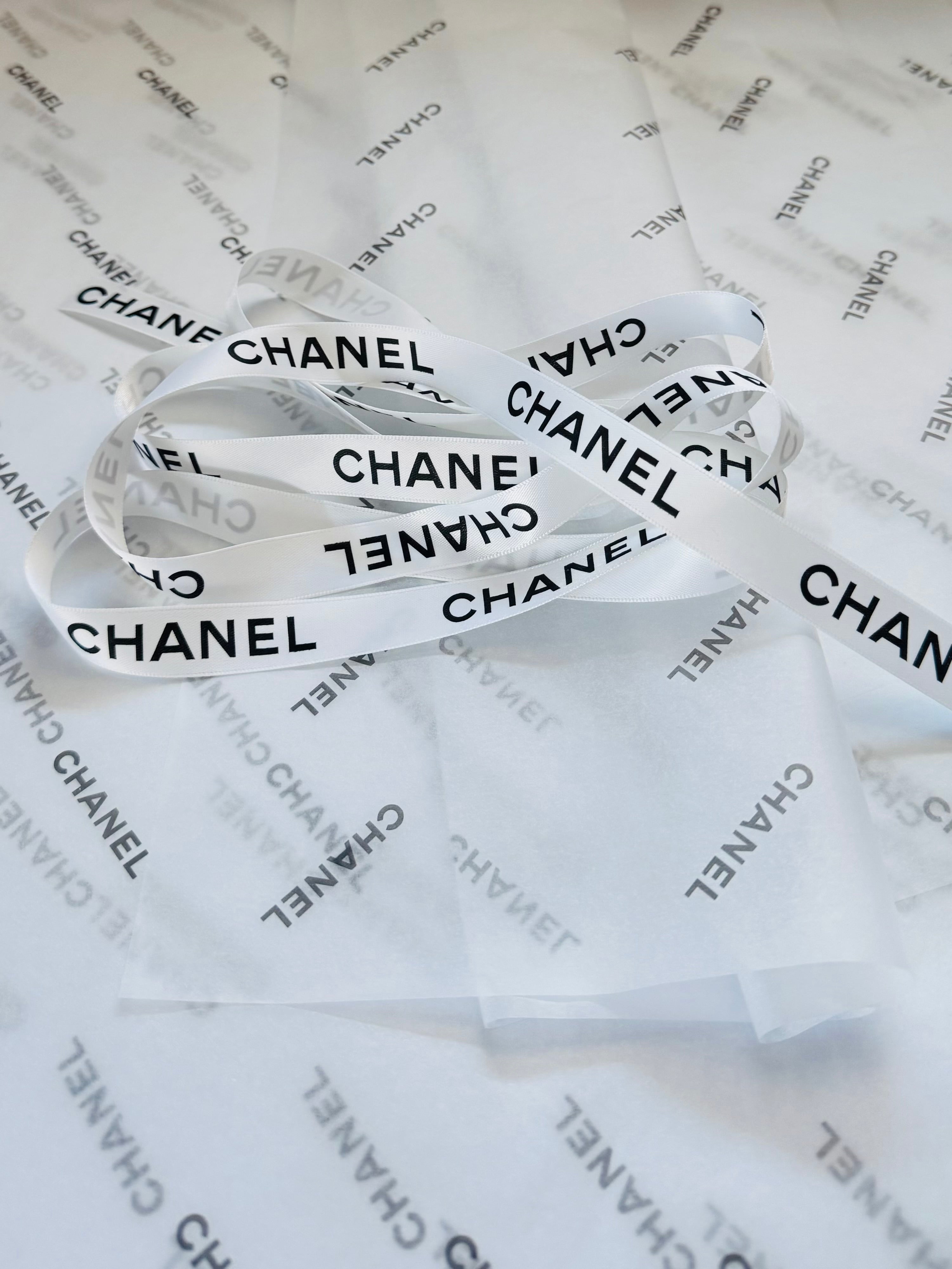 Chanel Paper Label Chanel Tissue Paper and Ribbon SET – Designer Tissue