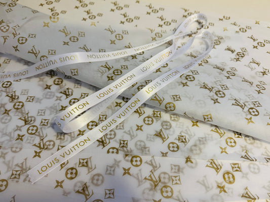Louis Vuitton Tissue Paper  and Ribbon SET